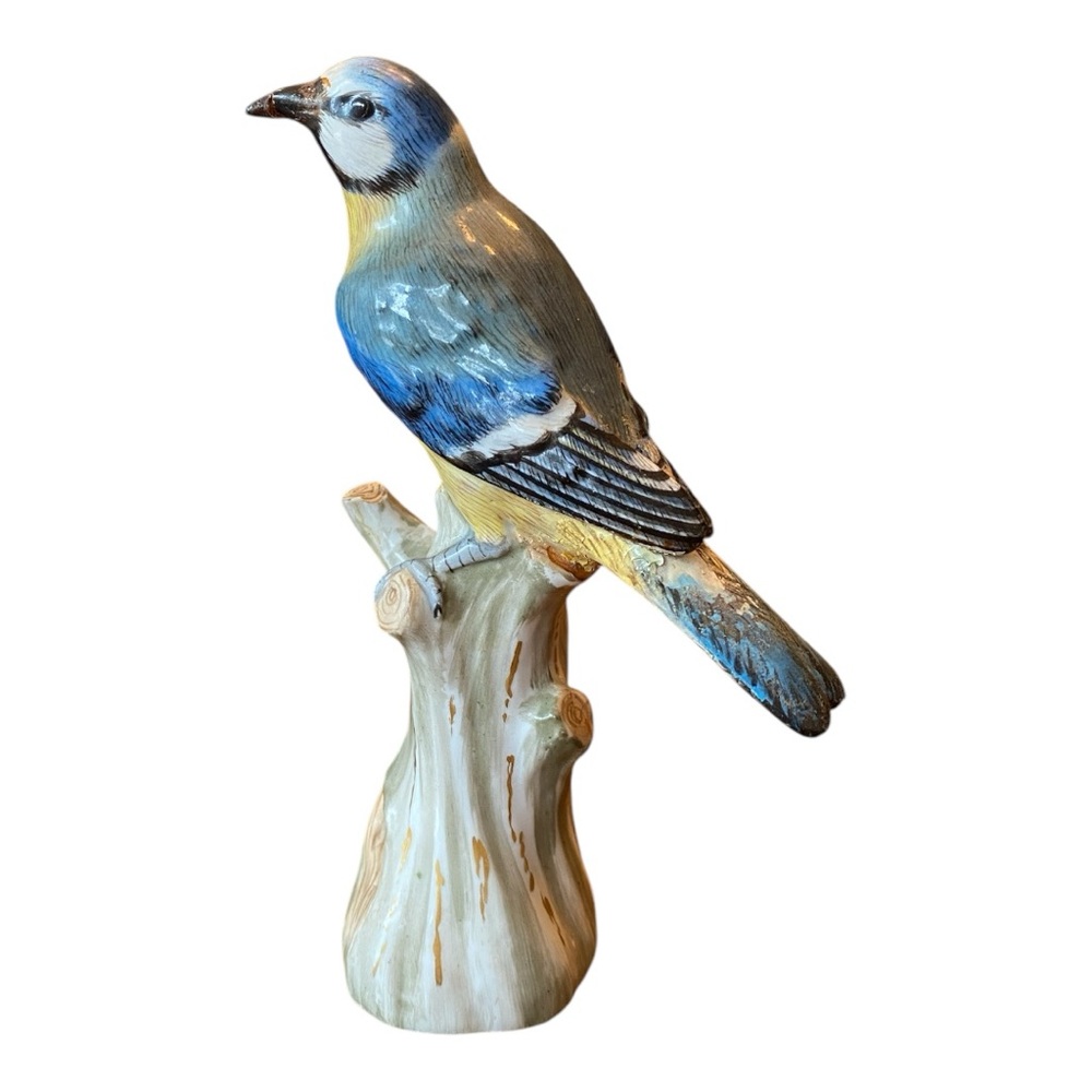 Antique 1700s - 1800s Meissen Eurasian Blue Tit Bird. Rare - Picture 4 of 13